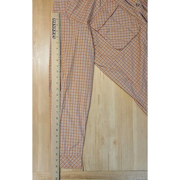 Exofficio Fishing Shirt Men Size XL Roll Tab Sleeve Button Up Vented Caped Plaid - Picture 5 of 9